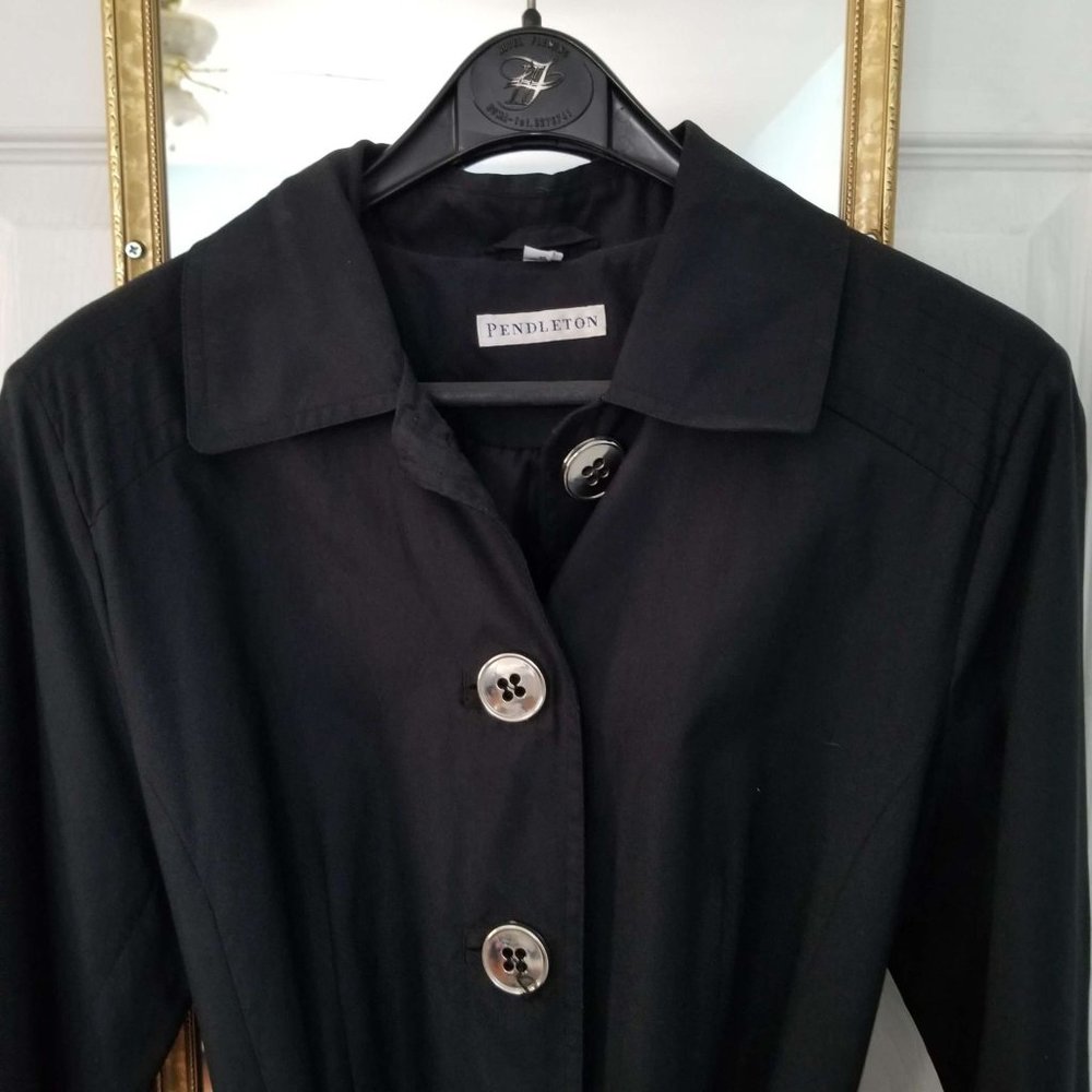 Pendleton Pea Coat - Black - Silver Buttons - Picture 4 of 16